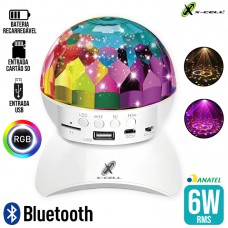 Globo Caixa de Som Bluetooth RGB USB XC-XL-13 X-Cell - Branco